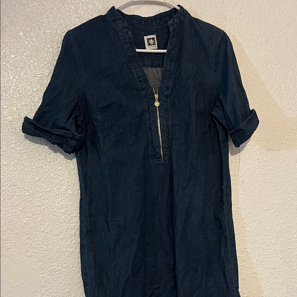 Anne Klein Navy Denim Dress